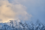 Blind Summit fine art landscape print featuring snow-covered New Zealand mountains and foggy alpine terrain. Moody Queenstown photography wall art, perfect for winter interiors. Premium giclée print on archival paper. Ideal for modern home décor, minimalist design, and Scandinavian-style spaces. Available from Melbourne Print Studio, part of the Snowdrift Collection.